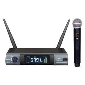 Kit de Micrófono Set 8300 de Mano UHF Negro y Gris - Product Image 1