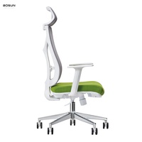 Chaise de bureau exécutive réglable au design moderne, fabriquée par un fabricant professionnel, avec cadre en métal chromé, accoudoirs en PU 2D, chaise ergonomique