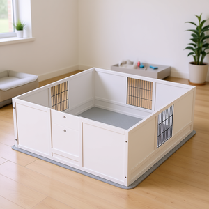 Caja de Parto para Perros, 49 x 47 x 19, Altura Ajustable, Jaula de Madera para Perros de Raza Grande - Product Image 2