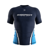 Vente en gros de rashguards à manches courtes pour hommes, protection UPF50+, protection de la peau, coutures anti-frottement pour le canoë et le rameur