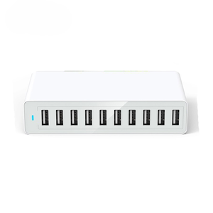 Estación de Carga USB de Pared de 60W 12A con 10 Puertos y Tecnología de Detección Automática de Carga Rápida, Puertos USB de Tamaño Familiar para Múltiples Dispositivos - Product Image 4