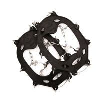 Crampons antidérapants d'hiver à 13 dents pour chaussures, avec chaînes en acier inoxydable, ajustables, pour l'extérieur