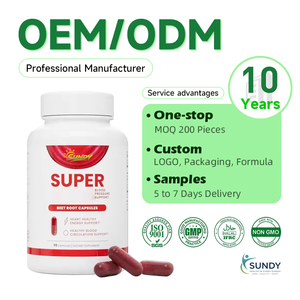 Capsules de racine de betterave OEM/ODM, booster d'oxyde nitrique, complément pour la pression artérielle, formule haute puissance, facile à avaler - Product Image 1