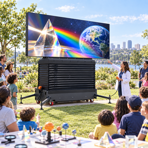Écran LED extérieur grand format P4 sur roues, résistant au vent, panneau publicitaire réutilisable pour événements de divertissement en plein air, festivals et carnavals. - Product Image 2