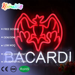 Letrero Luminoso de Ron <span class=keywords><strong>Bacardi</strong></span>, Decoración de Pared LED con Alimentación USB para Bar, Hogar, Tienda y Cuarto de Hombre - Product Image 1