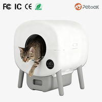 Kotak Kotoran Kucing Otomatis Pintar dengan Kontrol Aplikasi, Kapasitas Besar Anti-Cipratan ABS, Mudah Dibersihkan Ramah Lingkungan