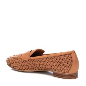 Mocassini da donna in pelle intrecciata color tan, modello Carmela, senza lacci. - Product Image 3