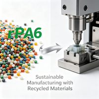 Granulés de PA6 recyclé, granulés de nylon 6, plastique d'ingénierie durable pour usages généraux et pièces automobiles