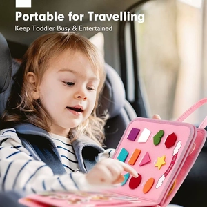 Série rose éducation précoce Montessori jouets en gros bébé occupé <span class=keywords><strong>cartables</strong></span> pour filles comme cadeauxAutres sacs à usage spécial - Product Image 5