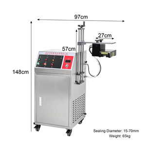 Máquina selladora de aluminio por inducción con refrigeración por agua para botellas y frascos de plástico y vidrio, de sobremesa, continua y automática. - Product Image 5