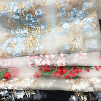 Nouvelle robe en maille florale pour femme avec broderie multicolore Techniques non tissées respirantes pour textiles de maison et enfants