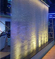 Rideau en maille cascade en acier inoxydable de qualité commerciale robuste, découpe sur mesure complète, pliage à froid