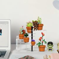 Présentoir en acrylique moderne à 6 niveaux, design spirale rotatif, pour figurines d'action et collections de bijoux