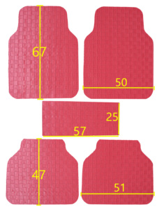 Juego de alfombrillas de goma resistentes para todo tipo de clima de 4 piezas Artes Basics con forro de carga para automóviles, SUV y camiones - Product Image 6