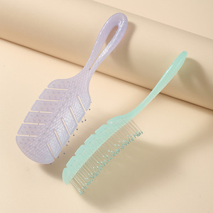 Peine de masaje, hoja y fruta, gelatina, Color, diseño hueco, secado rápido, adecuado para niña, peine de pelo - Product Image 6