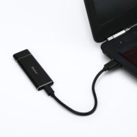 Casing Hard Disk Drive Eksternal Portabel SHUOLE USB3.1/3.0 Tipe C ke M.2 NGFF Adapter untuk SSD HDD