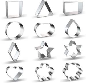 Découpeur de biscuits coeur fleur étoile cercle carré Triangle Rectangle ovale larme diamant étoile de <span class=keywords><strong>emporte</strong></span>-pièces moule à Biscuit - Product Image 1
