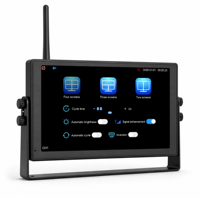 Cámara de Tablero Inalámbrica con Pantalla Táctil de 9 Pulgadas para Camión, Compatible con Señal WIFI, Grabación 1080P, Pantalla Dividida Multicanal, BSD Punto Ciego