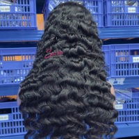 Perruque en cheveux naturels noirs 4x4 13x6 HD vietnamienne bouclée, tissage simple, sans colle, avec dentelle frontale, densité 180, style Body Wave