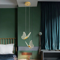Lámpara Colgante LED Moderna de Estilo Nórdico en Dorado para Dormitorio, Comedor, Sala de Estar, Escalera y Escaparate