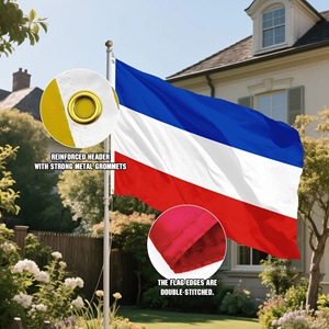 Bandera de Poliéster <span class=keywords><strong>Schleswig</strong></span>-Holstein Premium al por Mayor, 3x5 pies, Impresa, para Plazas Públicas, Protección UV, Exhibición en la Calle - Product Image 4