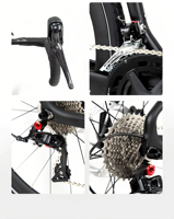 Nouvelle arrivée, fourche en carbone légère GRAVEL V3, jante en alliage d'aluminium, groupe 13 vitesses, vélo de route sportif pour l'extérieur, directement de l'usine