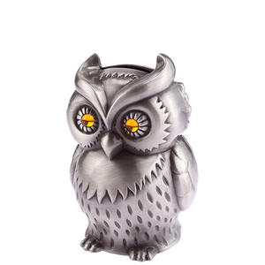 Vintage Baykuş Şeklinde Kumbara Metal Para Kutusu Çocuklar İçin Doğum Günü Hediyesi - Product Image 3