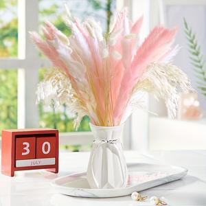 Hot Selling Wholesale 40pcs Pink Carton Box Day Faux 43cm Pampas Simulated Feathers Grass Decoration Artificial <strong>Pam</strong> - Product Image 2