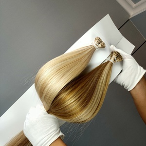 โรงงานดราก้อนบิวตี้ ผมแท้ 100% เรมี่ แฮร์ รัสเซียนแฮร์ 10-30 นิ้ว ผมเวอร์จิ้นแบบ I-Tip ปลายหนา ดับเบิ้ลดรอน สำหรับใช้ในร้านเสริมสวย - Product Image 4