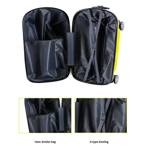 Coche de juguete de dibujos animados con ruedas giratorias <span class=keywords><strong>Maleta</strong></span> de equipaje impermeable para niños Twist Car Trolley Case que se puede sentar en montado - Product Image 4