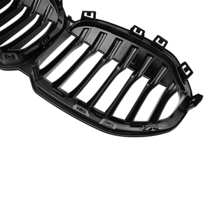 LUMA 20 + Gloss Black <span class=keywords><strong>Chrome</strong></span> M Color Single Slat Kidney Grille Nouveau pare-chocs avant en ABS pour <span class=keywords><strong>BMW</strong></span> Série <span class=keywords><strong>1</strong></span> F40 2020 + Kidney Grille - Product Image 6