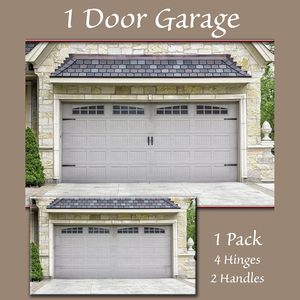 Decorative Metal <strong>Garage</strong> Door Hardware Screw in House Accents Dummy <strong>Hinges</strong> Handles Black Steel Barn <strong>Gate</strong> <strong>Garage</strong> Decor - Product Image 3