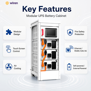32kWh-307.2kWh UPS1C6ระบบ LiFePO4เก็บพลังงานแบตเตอรี่30kW-300kW ตู้แร็ค - Product Image 2