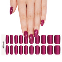 Nouveauté Vernis à ongles en gel pour femmes Journée de la Saint-Valentin 22 bandes Patchs pour ongles Manucure Autocollant pour ongles Art des ongles pour la beauté Lumière UV