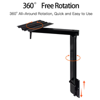 Support mural pliable pour table de camping-car 360° °   Support de table pivotant en aluminium pour caravane, camping-car, bateau
