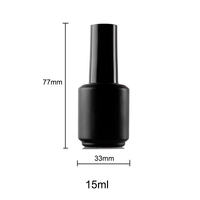 Flacon vide élégant de 15 ml en verre blanc transparent ambré pour vernis à ongles, emballage personnalisé de 0,5 oz pour gel à ongles