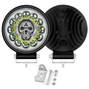 Lámpara de Trabajo LED RGB de 4 Pulgadas, Barra de Luz LED 4x4, 14 LED, 16 LED, Luces Antiniebla Blancas + Intermitentes para Jeep, Camioneta, 24 V, 12 V, Luces Todoterreno LED - Product Image 6