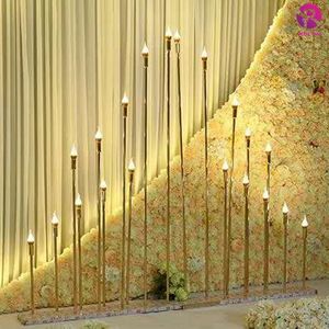 10 أذرع شموع أرضية كبيرة لامعة شموع ذهبية إضاءة مسرح الزفاف أضواء الزفاف - Product Image 2