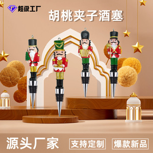Christmas Nutcracker Wine Stopper Metal Bottle Seal For Home Decor - Product Image 4