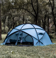 Tente dôme géodésique 4 saisons avec logo personnalisé, robuste, pour 10 personnes, imperméable, coupe-vent, pour base-camp et expéditions