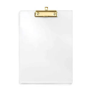 Pince à Clip en acrylique transparent, en plastique, taille Standard avec Clip en or, 50 pièces - Product Image 2