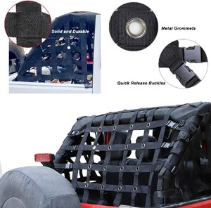 Red de retención de carga para Jeep Wrangler <span class=keywords><strong>JK</strong></span>, redes de nailon de 4 puertas, 2007-2018 - Product Image 4