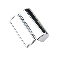 Coffret cadeau de maquillage en aluminium personnalisé étui à rouge à lèvres argenté personnalisé porte-rouge à lèvres en métal