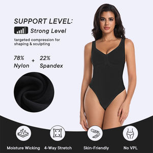 Phụ Nữ Của Shapewear Bodysuit Tummy Kiểm Soát Sâu V Cổ Thong Cơ Thể Shaper Cơ Thể Liền Mạch Phù Hợp Với Cho Giảm Béo Và Điêu Khắc - Product Image 6