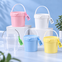 Ember Plastik PP Food Grade 500ml 1 Liter Grosir dengan Tutup, Ember Sampel, Ember Mini untuk Penyimpanan Makanan, Cairan, Air, Kemasan
