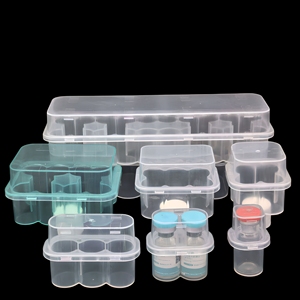 <span class=keywords><strong>Cajas</strong></span> de viales de plástico transparente desechables al por mayor de 3ml-20ml, paquete de 10, para almacenamiento de polvo liofilizado y vacunas, estuche para péptidos - Product Image 1