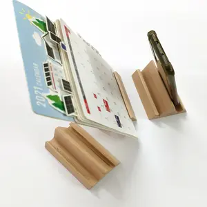 家庭やオフィスの装飾用のデスクカレンダー用の木製ディスプレイスタンド