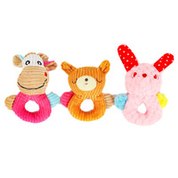 Set Mainan Anjing Berbunyi dari Bahan Plush dengan Tali Simpul untuk Dimainkan di Dalam Ruangan