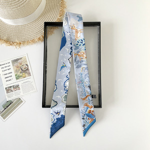 Pañuelos pequeños de poliéster al por mayor, cintas largas, diademas multifuncionales versátiles para primavera, twillies, lazos para bolsos, accesorios - Product Image 5