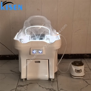 Équipement de salon de beauté professionnel Kisen, bac à shampooing portable pour spa capillaire mobile avec 2 réservoirs - Product Image 2